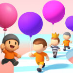 Gli eroi dei palloncini corrono e si alzano